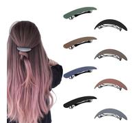 LHOEST Barettes Cheveux Femme Fille 8 Pièces Français Barette Cheveux Bleu Brun Vert Noir Pince Plate Cheveux Clip Française Pinces à Cheveux Accessoires pour Femme Fille Rectangle Hair Clips Décorer