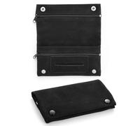 LHOEST Blague a Tabac Cuir Blague à Tabac à Rouler Homme Femme Cuir Pochette Tabac a Rouler Porte-Cigarettes Vintage Blague a Tabac Noir Brun Gris Kaki Bleu avec Compartiments