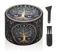 LHOEST Grand Grinder Metal 63 MM Effriteuse Grinder Arbre Broyeur grinder Crusher Moulin a Epices avec Grattoir et Brosse en Plastique 4 Couches Moulin à épices