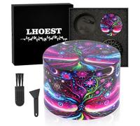 LHOEST Grand Grinder Metal 63 MM Effriteuse Grinder Arbre Violet Broyeur grinder Crusher Moulin a Epices avec Grattoir et Brosse en Plastique 4 Couches Moulin à épices