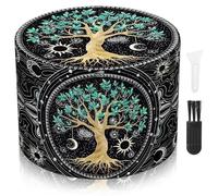 LHOEST Grinder Effriteuse, Grinder metal pour moulin a sel epices poivre, Grand broyeur 63 MM avec grattoir et brosse en plastique (Motif d'arbre)