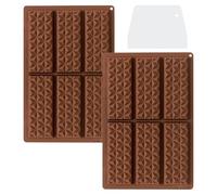 LHOEST Moule en Silicone pour Tablette Chocolat Dubai 2 Pièces Diamant - Mini Moule pour Praline Bonbons Pâtisseries DIY