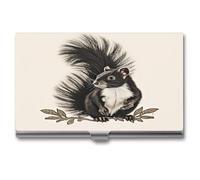LHOKDR Porte-cartes de visite, étui en métal pour homme et femme, étui pour cartes de crédit imprimé mouffette pour cartes de visite, Skunk., Taille unique
