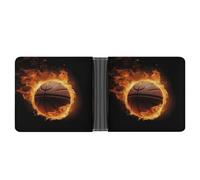 LHOKDR Portefeuille de poche, impression de photos de basket-ball, portefeuille multifonctionnel simple, portefeuille unisexe, noir, taille unique, contemporain, Noir , Taille unique, Contemporain