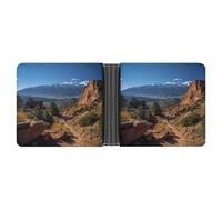 LHOKDR Portefeuille de poche, portefeuille multifonction imprimé Pikes Peak Colorado, portefeuille de voyage simple, unisexe, noir, taille unique, contemporain, Noir , Taille unique, Contemporain