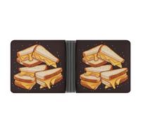 LHOKDR Portefeuille de poche, sandwichs au fromage, portefeuille multifonction imprimé, portefeuille de voyage simple, portefeuille unisexe, noir, taille unique, contemporain, Noir , Taille unique,