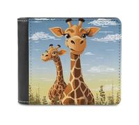 LHOKDR Portefeuille portable avec porte-cartes imprimé girafe, portefeuille de voyage simple, unisexe, noir, taille unique, contemporain, Noir , Taille unique, Contemporain
