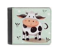LHOKDR Portefeuille portable avec porte-cartes imprimé vache à pois multifonctions, portefeuille de voyage simple, portefeuille unisexe, noir, taille unique, contemporain, Noir , Taille unique,