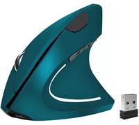 Lhome Souris verticale sans fil 2,4 G, rechargeable, souris optique ergonomique : 3 DPI réglables 800/1200/1600 niveaux, 6 boutons, pour ordinateur portable, PC, ordinateur de bureau, ordinateur