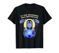 l'homme a créé Dieu Athéisme agnostique Théorie du Complot athée T-Shirt Graphique avec Valeur