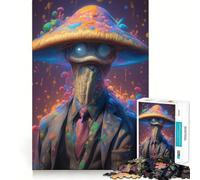l'homme Champignon en Costume Puzzle pour Adolescents de 1000 pièces Jeu d'entraînement cérébral Atelier d'écriture apaisant et Amusant Objet de Collection (38x52cm)