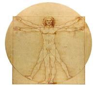 L'homme De Vitruve (10x9.5cm) - Sticker/Autocollant
