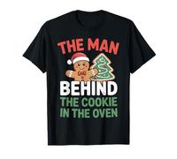l'homme derrière Un Biscuit au Four, Noël, Grossesse, Futur Papa T-Shirt