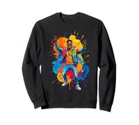 L'homme montre le signe de la paix - Éclaboussures colorées des années 70 1 - Fan Fun Sweatshirt