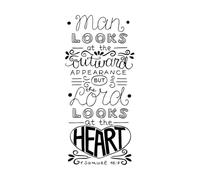 l'homme qui écrit à la main regarde l'apparence extérieure Stickers gravés 42x90.7cm Personnalisation Noir