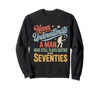 l'homme Qui Joue Encore de la Guitare dans Les années 70 : Guitariste rétro Sweatshirt
