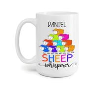 L'Homme Qui Murmure À L'Oreille Des Moutons Tasse À Café Unique Tasse À Thé Drôle Mug Cadeau Mignon Pour Noël Pâques Anniversaire 330Ml