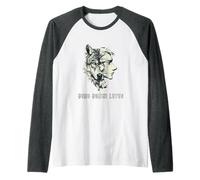 L'Homo Homini Lupus Man est un loup pour l'homme Manche Raglan