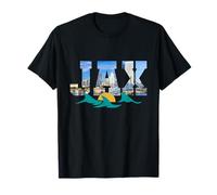 L'horizon de Jacksonville City en Lettres Gras | JAX Florida T-Shirt