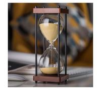 l'horloge, Grand sablier en bois de 15 à 30 minutes, salle à manger, salon, placard, bureau, chambre à coucher, horloge de sable, cadeau créatif.(Unique Colour,15 minutes)