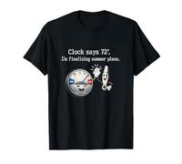 l'horloge Humour avec Thermostat CVC indique 72 Plans d'été T-Shirt
