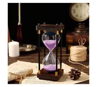 l'horloge, Sablier sablier, minuteries, double protection, assistant de gestion du temps for enfants, aide les clients à graver leur nom ou leur citation sur le sablier(Purple,45 minutes)