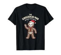L'horreur effrayante des fêtes de Fin d'année The Gingerdead Man Gingerbread T-Shirt Graphique avec Valeur, Homme, Noir, L