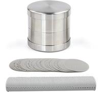 LHQYA Ensemble De Tamis De Tri De Diamant, Tamis De Gemmes en Acier Inoxydable Portable avec Porte-Plaque De Tamis, 3 Spécifications Au Choix: Diamètre 48/65/80 Mm, pour Les Magasins De Bijoux