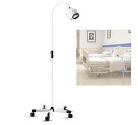 LHQYA Lampe Auxiliaire D'examen Chirurgical LED Rotation 360°, Lampe Médicale sur Pied 21 W avec Appareil Mobile, Luminosité/Distance Travail Réglable : 400 Mm/température Couleur 3800~5000 K