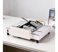 LHQYA Machine À Relier Électrique, Plieuse-agrafeuse Manuelle, Diamètre du Rouleau De Pliage : 30 mm, Vitesse : 300 Livres/Heure, 3 Modes De Reliure, pour Documents D’Appel D’offres Et Brochures