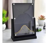 LHQYA Plaque De Galton 12 X 18 Cm, Modèle Expérimental, Outil Pédagogique De Laboratoire De Physique, Billes d'acier De Dimensions Précises, Démonstration Intuitive des Lois Statistiques (Noir)