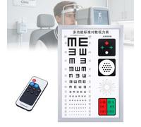 LHQYA Tableau D'acuité Visuelle LED 44 X 54 Cm avec Télécommande, Distance De Mesure : 2,5 M, 5 Types De Repères Visuels, Économie D'énergie, pour Les Examens Médicaux Scolaires