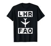 LHR à FAO Itinéraire d'avion Londres Faro Algarve T-Shirt