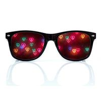 LHSDMOAT Heart Diffraction Glasses - See Hearts - For Raves, Music Festivals and More