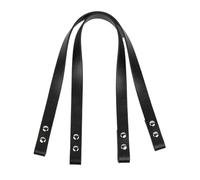 LHSJYG Anse pour Sac à Main 1 Pair 70cm Snap Button Handle Women Bag Shoulder Handbag Detachable PU Leather Handles Strap Belt Accessories(Black)