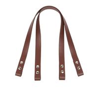 LHSJYG Anse pour Sac à Main 1 Pair 70cm Snap Button Handle Women Bag Shoulder Handbag Detachable PU Leather Handles Strap Belt Accessories(Brown)