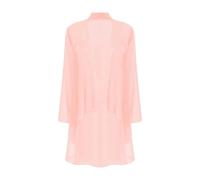 LHSJYG Boléro en Mousseline Cardigan élégant en mousseline de soie for femme, manches longues, ouvert sur le devant, boléro, châle, haussement d'épaules, vêtements d'extérieur(Pink,XX-Large)