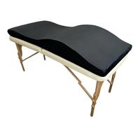 LHSJYG Coussin de lit de Massage incurvé en Mousse Haute densité avec Peluche Courte Douce au Toucher for Salon Table de Massage -Coussin - Extension de Cils - Noir