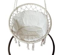 LHSJYG Coussin pour Chaise Suspendue Coussin de Chaise Suspendue, Coussins Amovibles for hamac de Jardin, for Patio, Chaise Suspendue en Osier en Forme de Larme, for intérieur et extérieur(White)