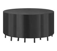 LHSJYG Housses pour Mobilier de Jardin Round Patio Furniture Covers 210D Heavy Duty Outdoor Furniture Covers Table Cover of Windproof Waterproof Anti-UV for Garden(163X84cm)