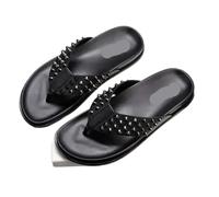 LHSJYG Mules Homme Chaussons for hommes Cool Tide, pantoufles antidérapantes décontractées for hommes, tongs d'été d'extérieur à semelles souples(39)