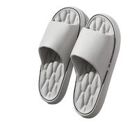LHSJYG Mules Homme Chaussons souples, diapositives simples, chaussures élastiques EVA, baskets colorées, tongs de salle de bain(Grey,40-41)