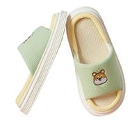 LHSJYG Pantoufle Femme Femmes Pantoufles Femme Mignon Couple Maison Coton Lin Pantoufles Chaussures Femmes personnalisé(Green,42-43)