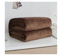 LHSJYG Plaid Polaire Couverture en Laine for Adultes, Couette en Duvet d'aiguille, Couleur Unie, Couvre-lit, canapé Doux, Couverture de lit for la Maison(Coffee,150x200cm)