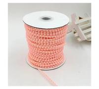 LHSJYG Rouleaux de Perles Chaîne de Perles d'imitation ABS Demi-Ronde, Couleur Blanc/Rose, 4mm, 5 m/lot, Dos Plat, for décoration DIY(Color:Pink)