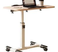 LHSJYG Table D'appoint Bureau Debout Pliable avec roulettes, 27.2 à 35.4 Pouces, Tables de lit Mobiles réglables en Hauteur, Bureau for Ordinateur Portable(Color 1)