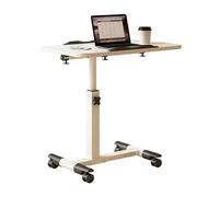 LHSJYG Table D'appoint Bureau Debout Pliable avec roulettes, 27.2 à 35.4 Pouces, Tables de lit Mobiles réglables en Hauteur, Bureau for Ordinateur Portable(Color 3)