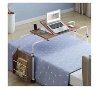 LHSJYG Table D'appoint Bureaux d'ordinateur rétractables multifonctionnels, lit réglable, Tables élévatrices Mobiles, croisé Paresseux, Table Portable(80cm Brown-a)