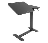 LHSJYG Table D'appoint Mobile Standing Desk Adjustable Overbed Bedside Table Rolling with Hidden Wheels(Black)