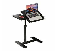 LHSJYG Table D'appoint Table de Chevet avec roulettes, lit inclinable au-Dessus du Bureau d'ordinateur Portable Roulant réglable(Black)